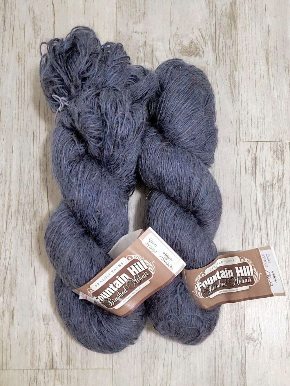 Kraemer Yarns Fountain Hill Brushed Mohair Color Quiet Y4007 100g 560yd 2 Hanks